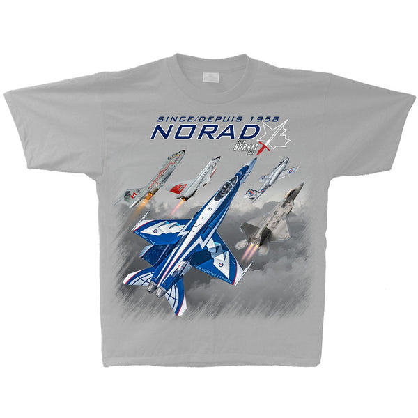 CF-18 Norad 60th Anniversary Adult T-shirt (clearance) Silver