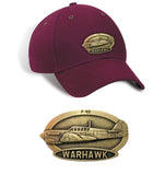 P-40 Warhawk Brass Cap Burgundy