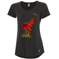 Ladies Coquelicot T-shirt charcoal heather