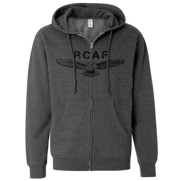 RCAF Eagle Full Zip Adult Hoodie Charcoal Heather