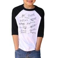 Unisex Raglan Airplane Toddler T-shirt