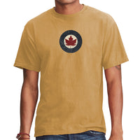 RCAF Vintage Roundel Adult T-Shirt Mustard