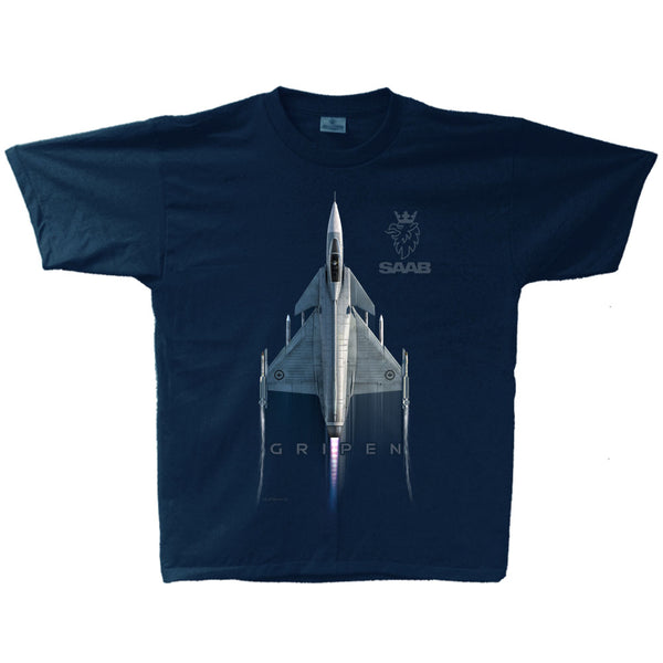 JAS 39 Gripen Pure Vertical Adult T-shirt Navy