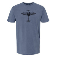 Spitfire MKIX Vintage Vertical Garment Dyed Adult T-shirt Blue Jean