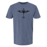 Spitfire MKIX Vintage Vertical Garment Dyed Adult T-shirt Blue Jean