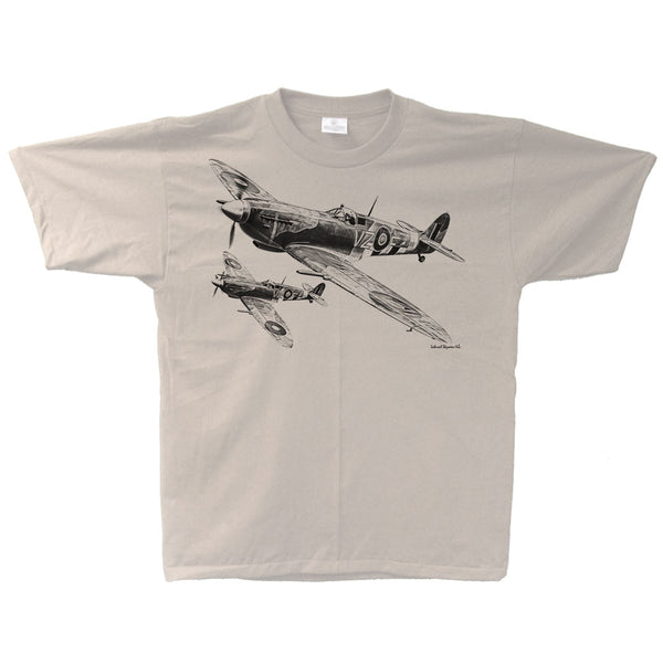 Spitfire MKIX Sketch Adult T-shirt