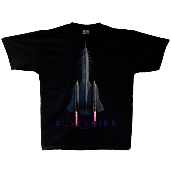SR-71 Blackbird Pure Vertical Adult T-shirt Black