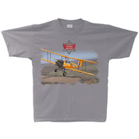 Tiger Moth Adult T-shirt - silver