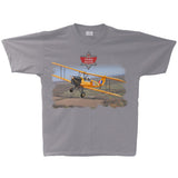 Tiger Moth Adult T-shirt - silver