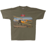Tiger Moth Adult T-shirt - military green