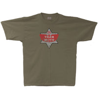 Tiger Moth Coloured Logo Adult T-shirt - military green