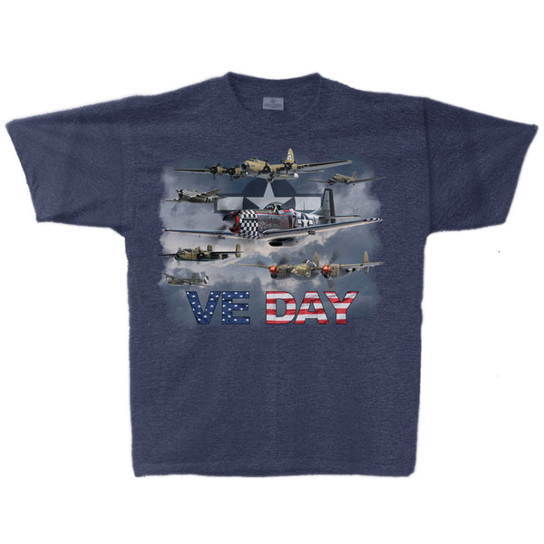 VE Day USA Adult T-shirt